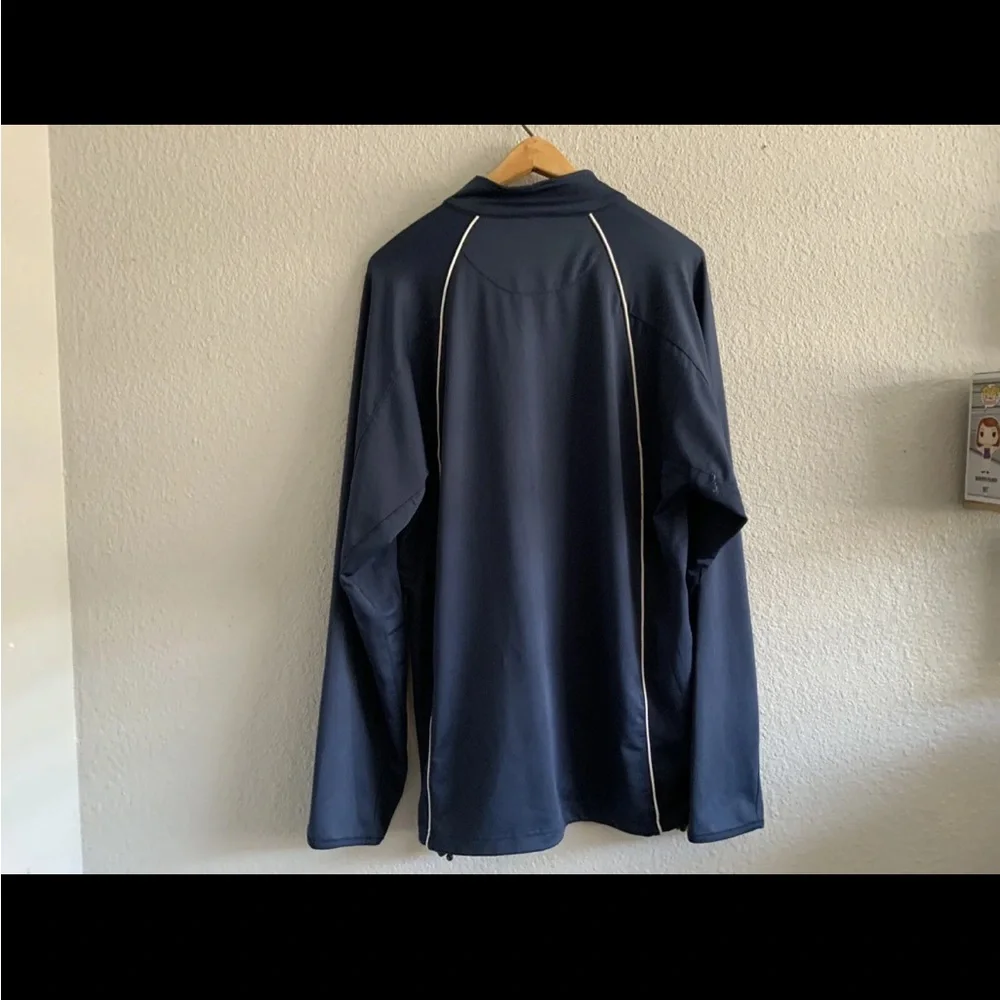 MIZUNO Men's (Size Large) Blue Long Sleeve Athletic 1/4 Zip‎ Shirt Golf Baseball